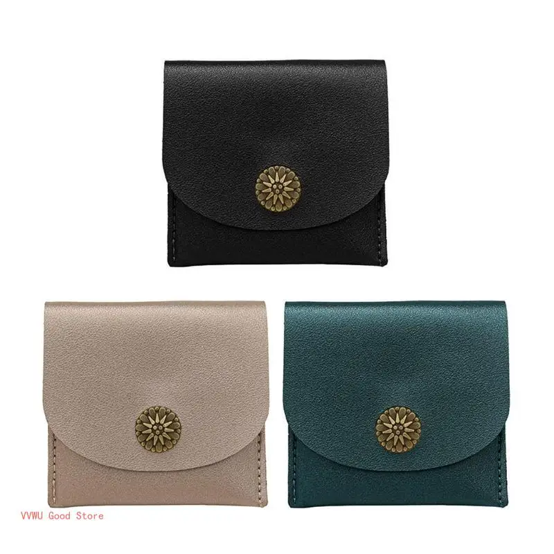 

Тонкий и портативный держатель для карт в стиле ретро с сумкой для денег с несколькими отделениями