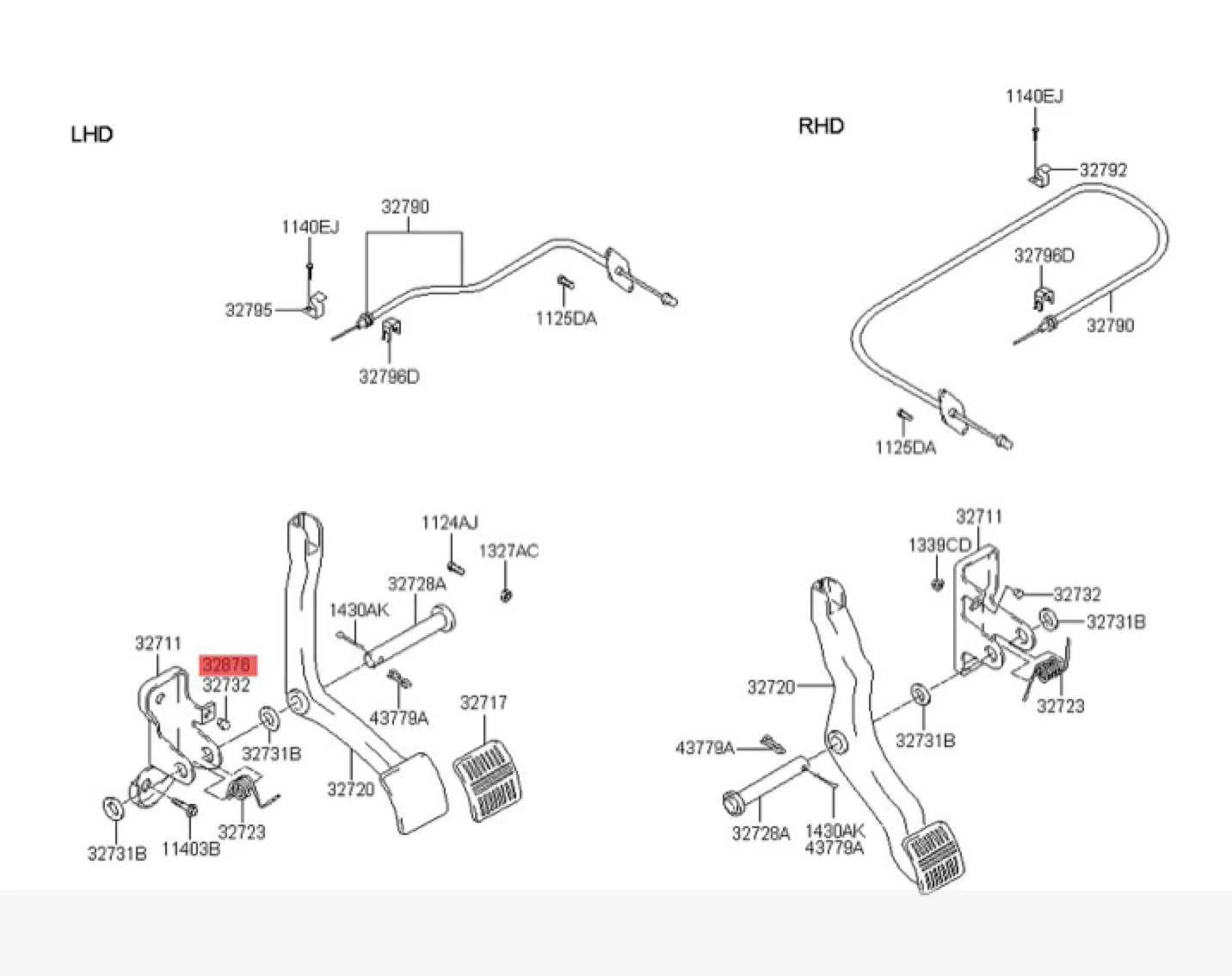 

32876-4B000 × 10 шт. втулка датчика педали тормоза для Hyundai I30 10-12