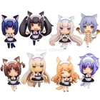 8 шт.компл. Nekopara парад Аниме фигурки чоколы и ванили экшн-фигурки Q версия кошка девушка фигурка Коллекционная модель куклы игрушки
