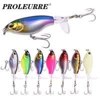 1pcs whopper popper 7 5cm 6 5g topwater fishing lure artificial baits blowups rotating tail fishing tackle crankbait wobblers