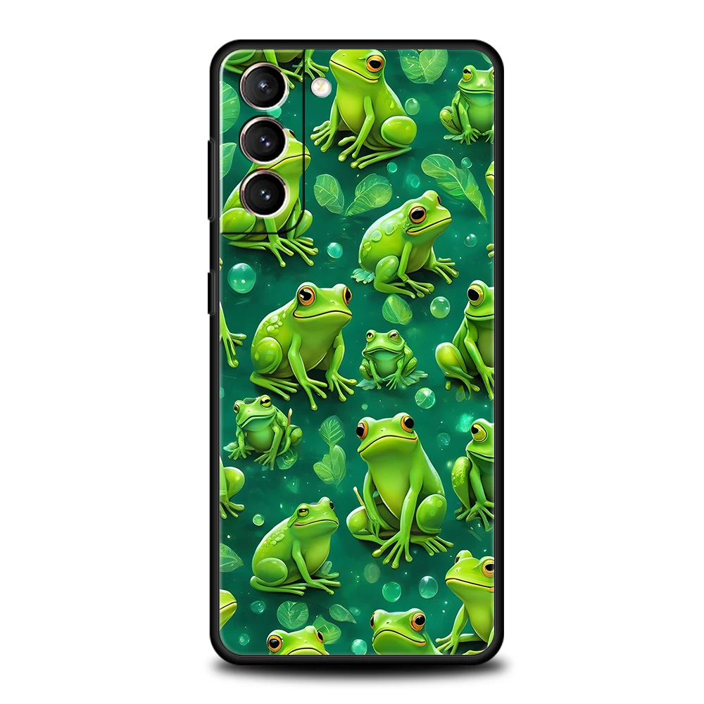 Фото Чехол для телефона Samsung Galaxy S25 Edge S24 S23 S22 S20 S21 FE Ultra S10 S10E Plus 5G, мягкий TPU, с реалистичным принтом лягушки №2