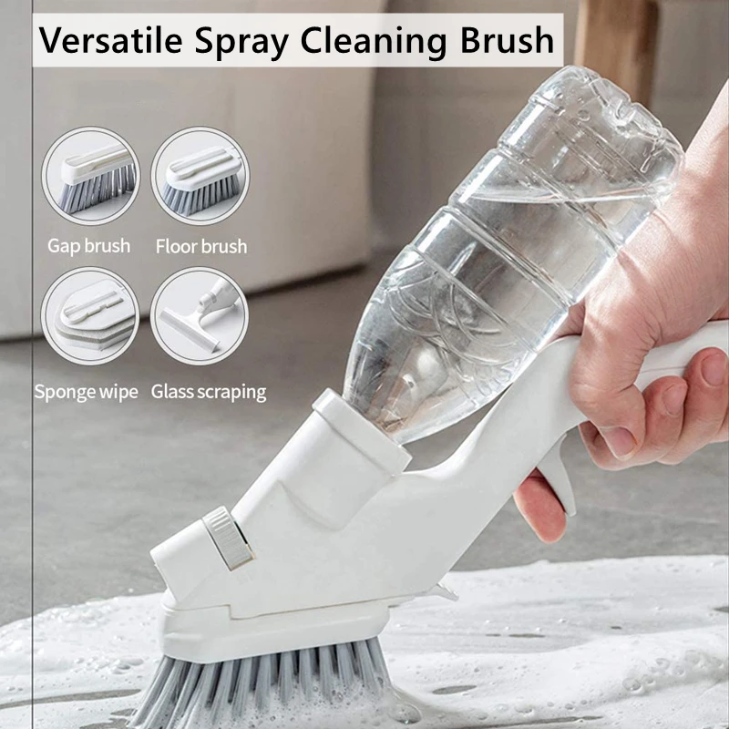 

Kitchen Cleaning Brush 5 In 1 Versatile Spray Cleaning Brush with Removable Brush Sponge Dispenser dishwashing brush set