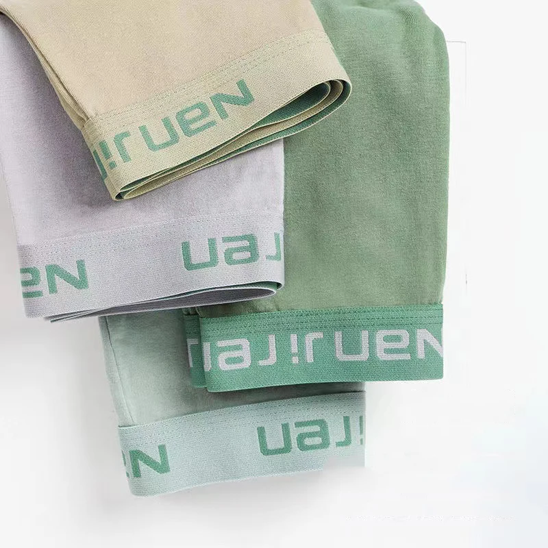 Men'S Cotton Boxer Shorts 2022 New Fashion Underwear 4pcs/Lot Male Underwear Panties Antibacterial Large Size Underpants