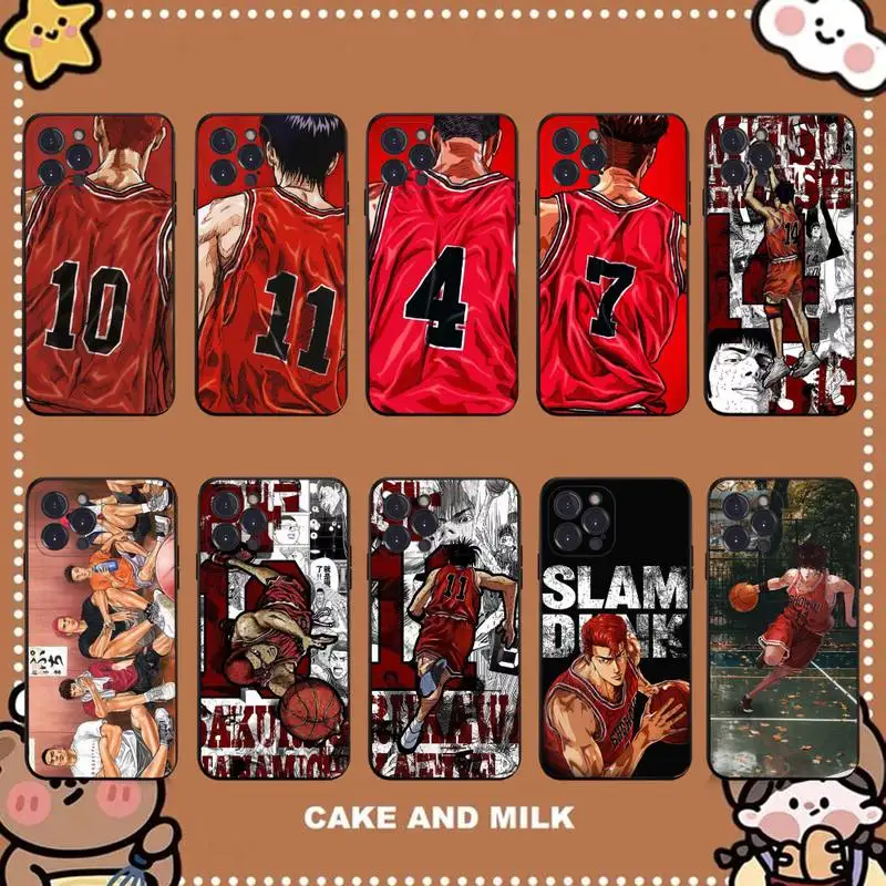 

Японский комикс Slam dunk чехол для телефона iPhone 11 12 13 mini pro XS MAX 8 7 6 6S Plus X 5S SE 2020 XR чехол