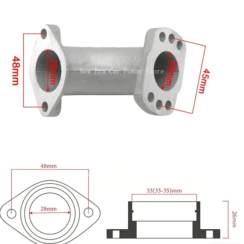 Фото Модификация мотоцикла: адаптер впускного коллектора карбюратора Mikuni VM22 24 PE PWK28 30 PZ №1