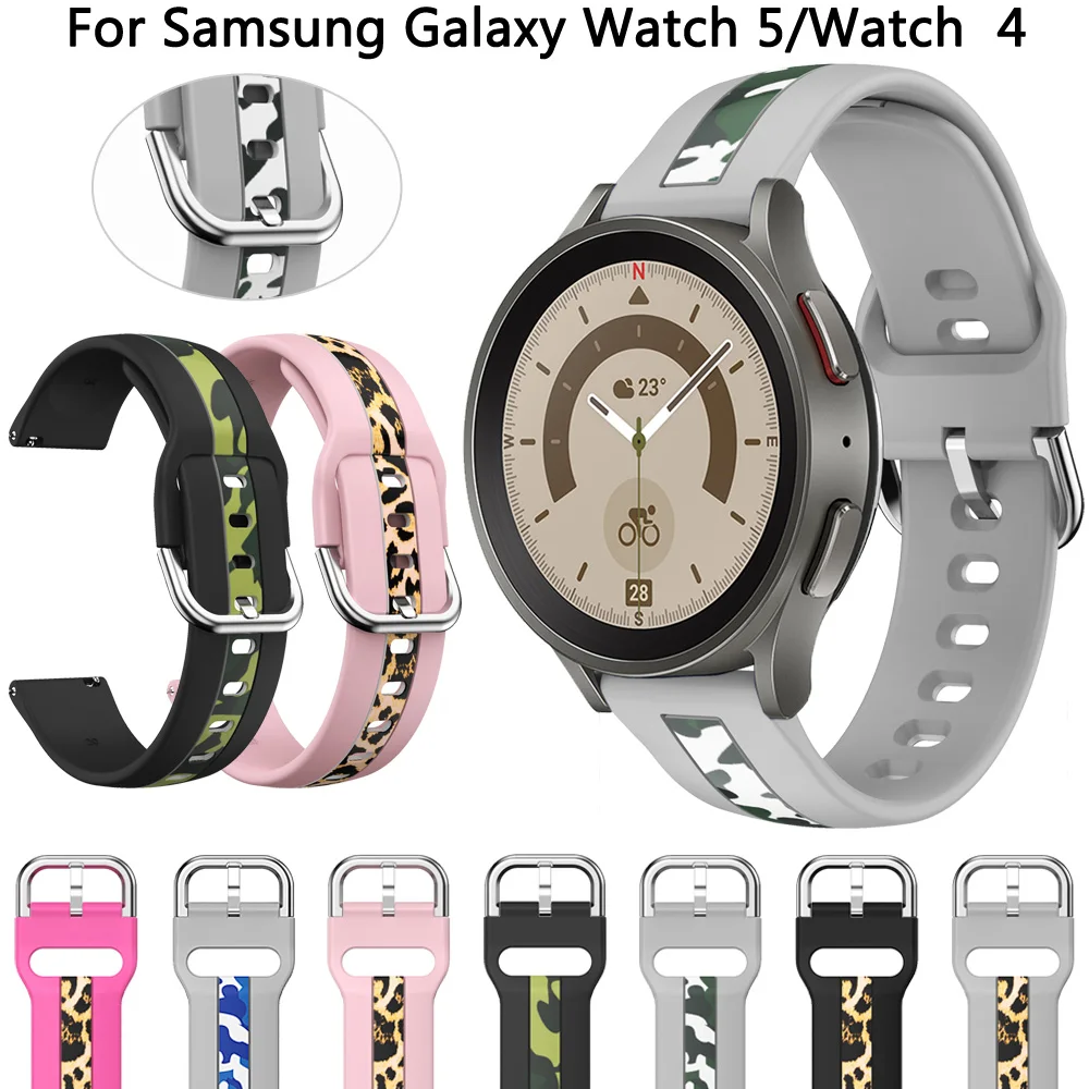 

Ремешок силиконовый для Samsung Galaxy Watch 5 Pro, браслет для смарт-часов, 20 мм 40 мм 44 мм 4 Classic 42 мм/46 мм