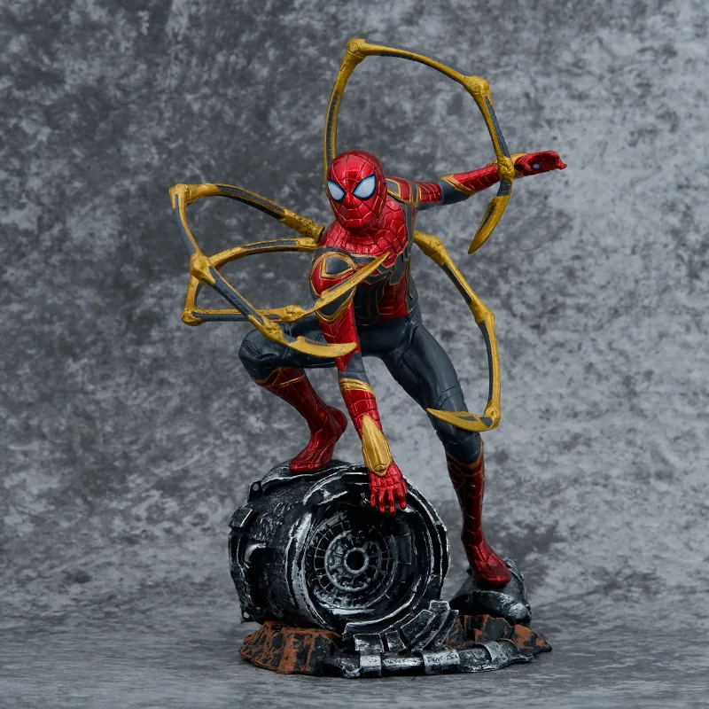 

Marvel Avengers League Hero No Return Steel Spider Man Statue Handmade Model Ornament Action Figure
