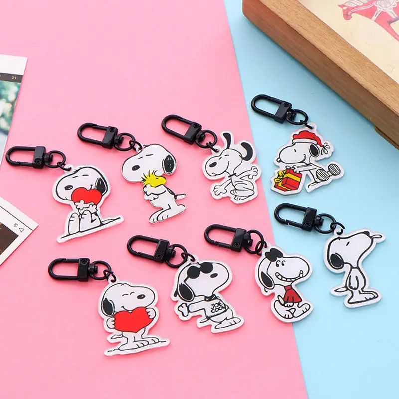 

Милый Брелок Snoopy, модный, в стиле Ins, мультяшный, кавайный, аниме, студенческий, Снупи, ключ, подвеска для девочек, детей, подарок на день рождения