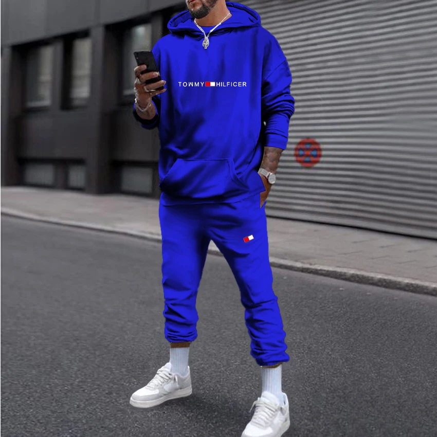 

2022 Fall/Winter Sportswear Men's 2-piece Sweatshirt + Sweatpants Sportswear Hoodie Casual Men's Clothing Hoodie Set