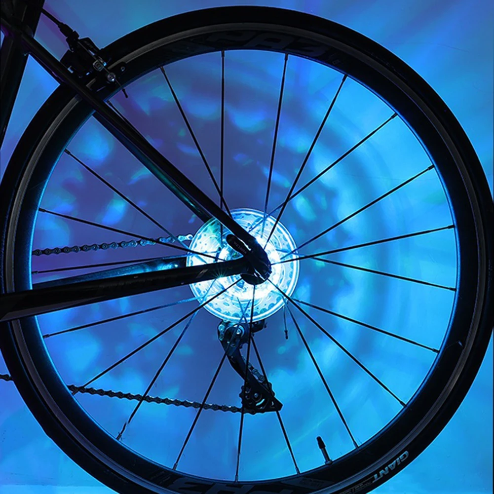 

LED Colorful Bicycle Hub Light Wheel Riding Decoration USB Optical Design Rechargeable Flower Drum Light Waterproof Lamp
