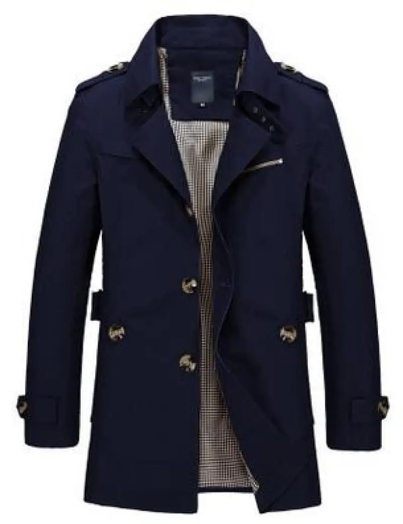 

Men Casual Outwear Jacket jaquetas de couro Hommes Plus size 4XL Army military Slim long windbreaker Overcoat Mens trench coat