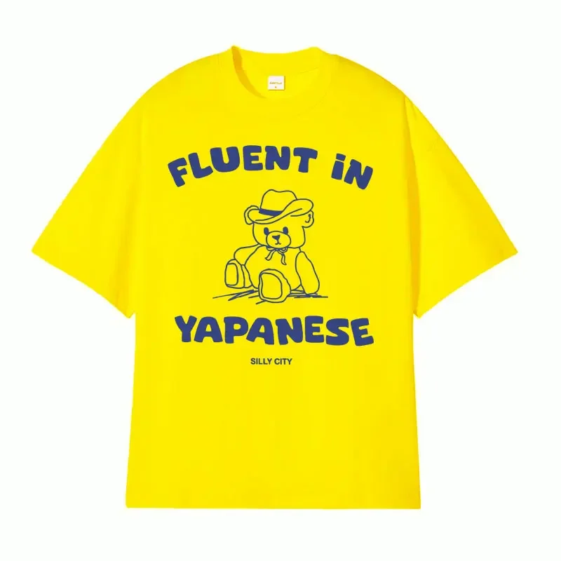 Забавные удобные цветные футболки беглента в япане мужская и женская одежда