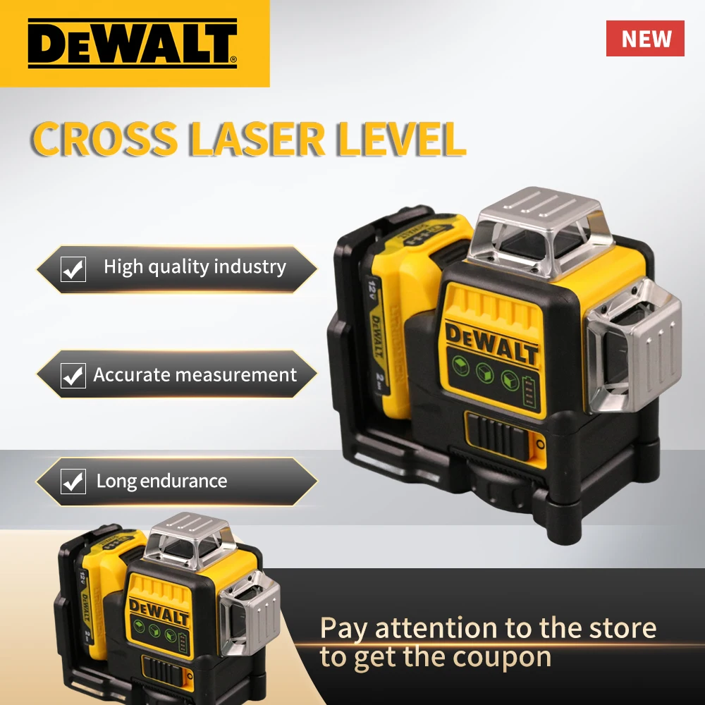 Лазерный уровень DEWALT DW089LG 12 линий 3x360 градусов