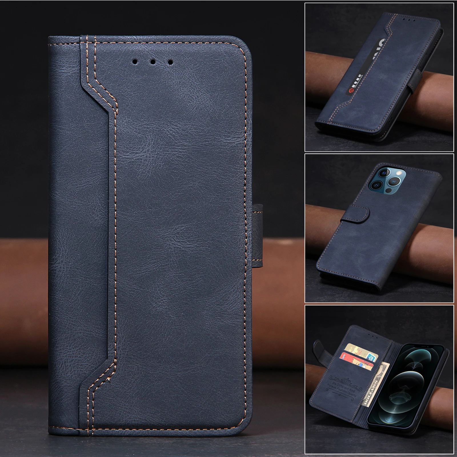 

Leather Case For Samsung Galaxy A12 A22 A32 4G A52 A52S A42 A72 A02S A03S A31 A40 A41 A50 A30S A70 A51 A71 5G Flip Wallet Cover