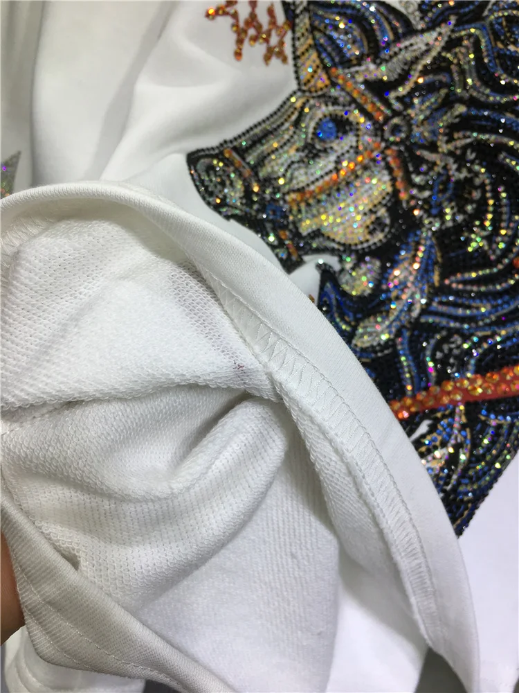 Heavy Industry Cartoon Rhinestone Shorts Female 2023 Summer New High Waist Black All-Matching Wide Leg Shorts Women Clothing