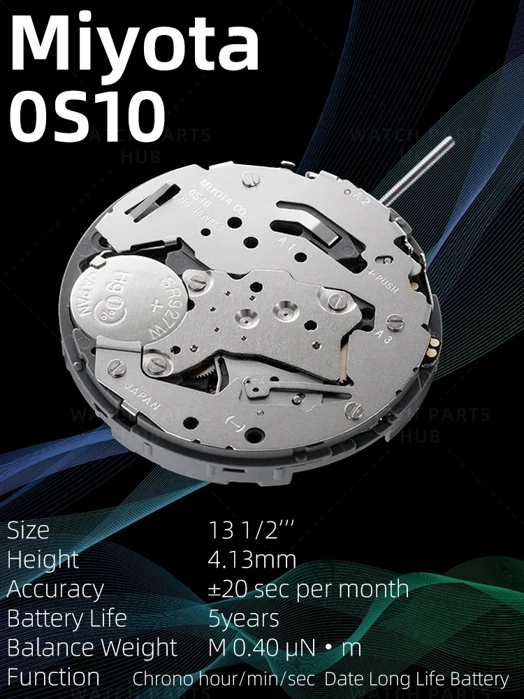 Новинка, Оригинальный механизм для часов Miyota 0S10, OS10, оригинальный кварцевый механизм, автоматический механизм, запчасти для часов (art.: 3920ca1980ae0) - 3920ca1980ae0