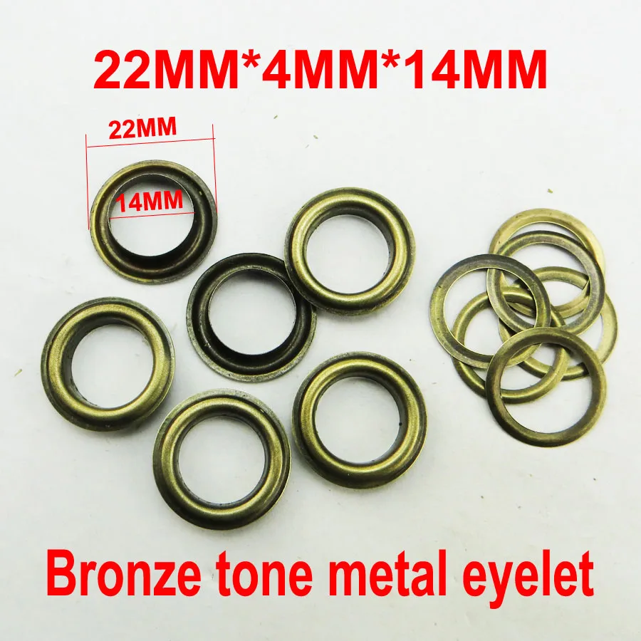 

50PCS Hole 14MM Bronze Tone Metal Eyelets Button Sewing Clothes Eyelet Accessories ME-038K