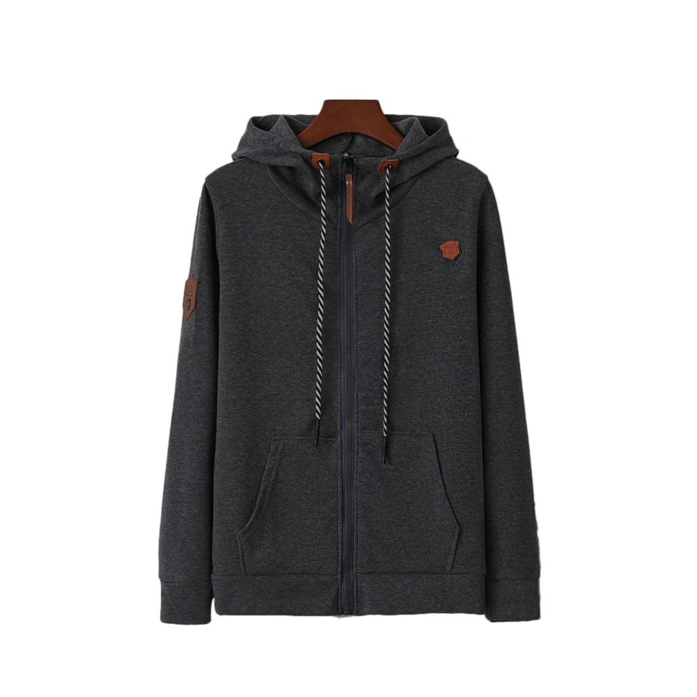 

Patchwork Hooded Comfort Soft Long Sleeve Sweatshirt Daily Leisure Straight Coat Solid Fashion Trend Jacket Plus Size