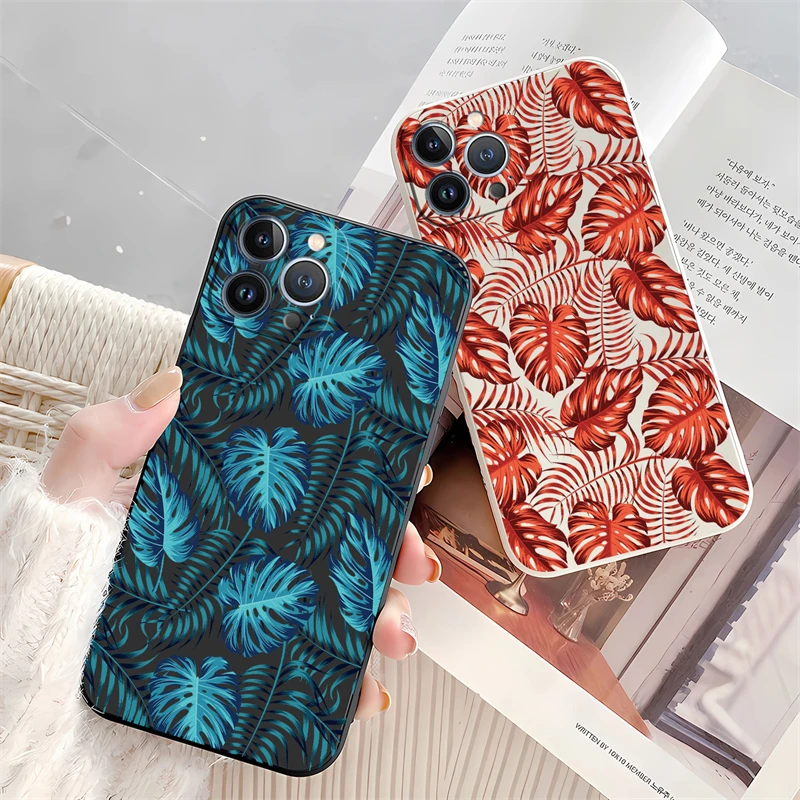 Силиконовый противоударный мягкий чехол с листьями пальмы для OPPO Realme GT Master NEO2 XT GT2