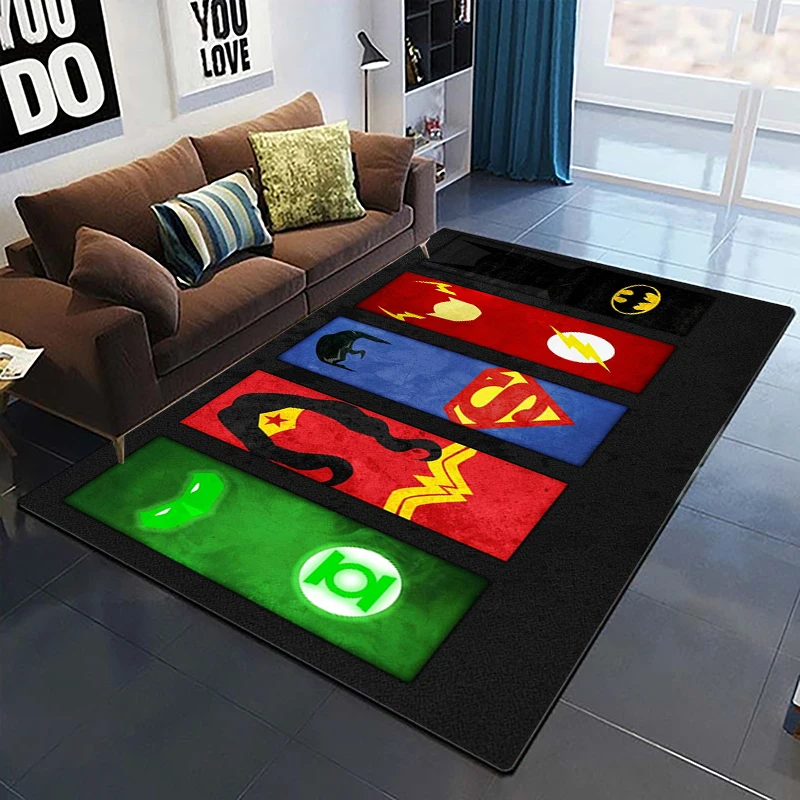 

Большой коврик с принтом Super Hero HD, ковер для гостиной, спальни, украшение дивана, Нескользящие напольные коврики, Прямая поставка, alfombra