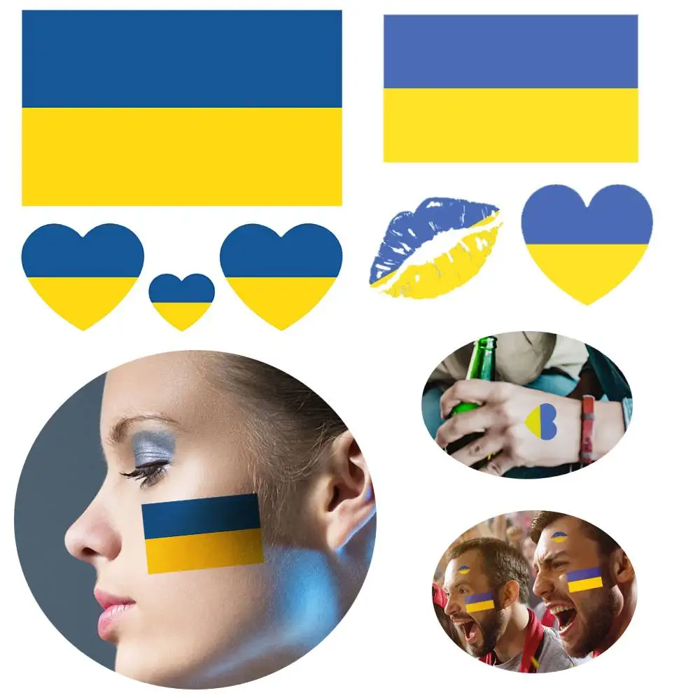

Водонепроницаемые наклейки с украинским флагом, украшения в виде европейских кексов, украшение для игры, индивидуальные декоративные накл...
