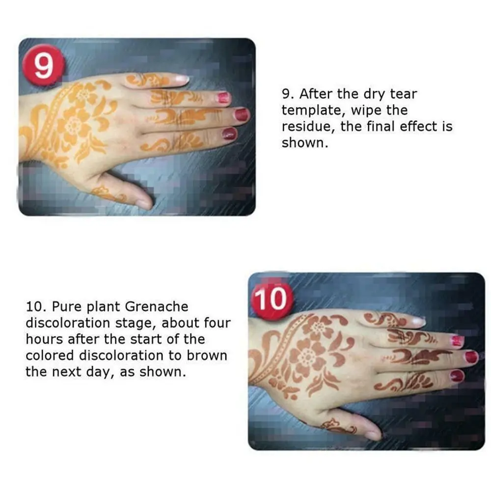 Цветная краска Менди для татуировки хной боди-арт 3 цвета чернила Mehandi временная