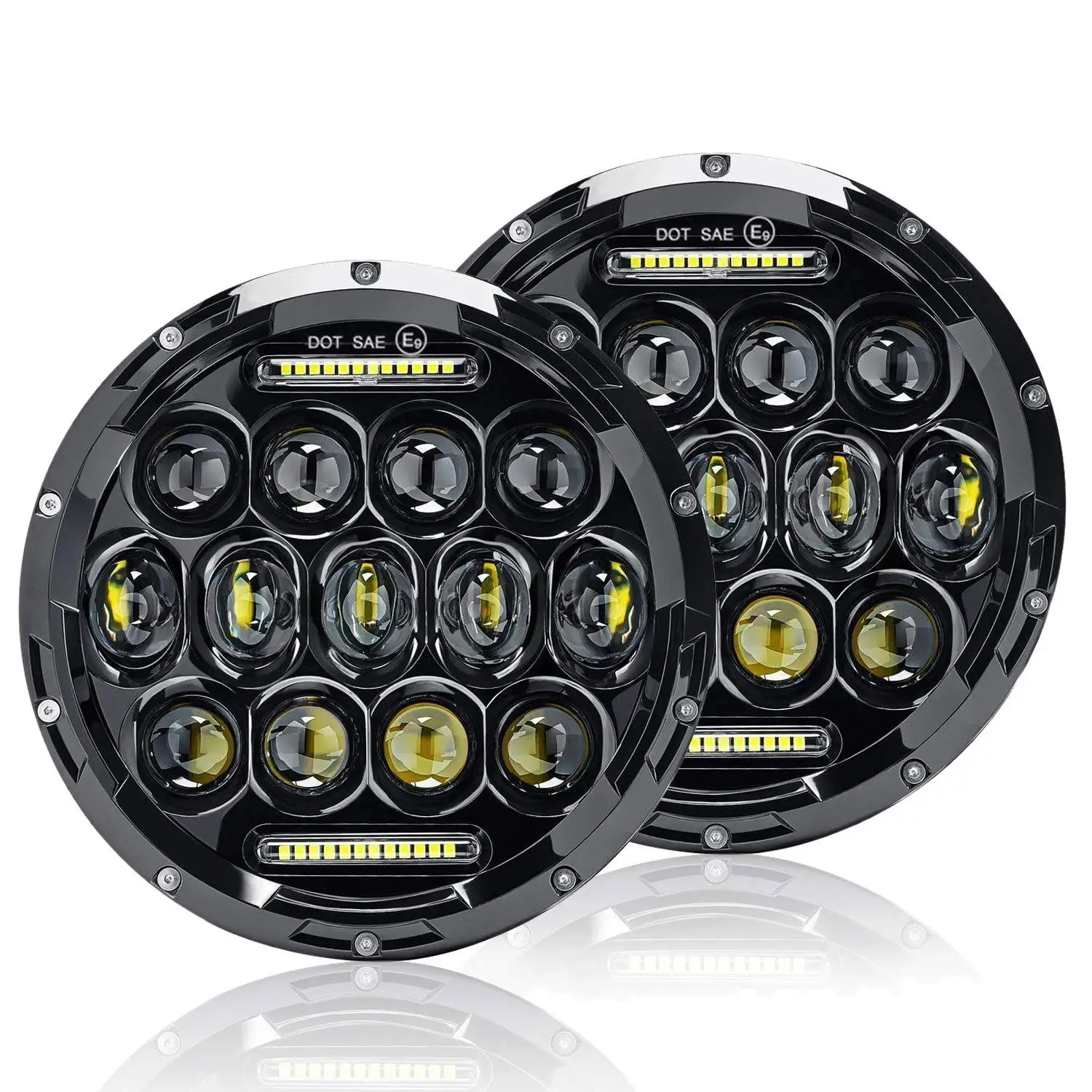 

2Pcs 7 Inch Round 150W Total LED Headlights for JEEP Wrangler JK TJ LJ 1997-17