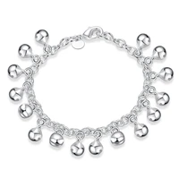 silver jewelry cross border foreign trade hot selling korean fashion cute jingle bracelet new brand 2022
