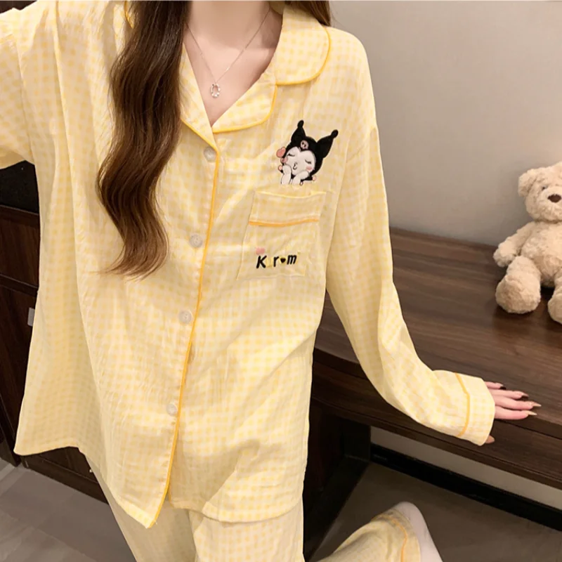 Пижамы Kulomie зимние брюки с длинными рукавами комплект из двух предметов чистого