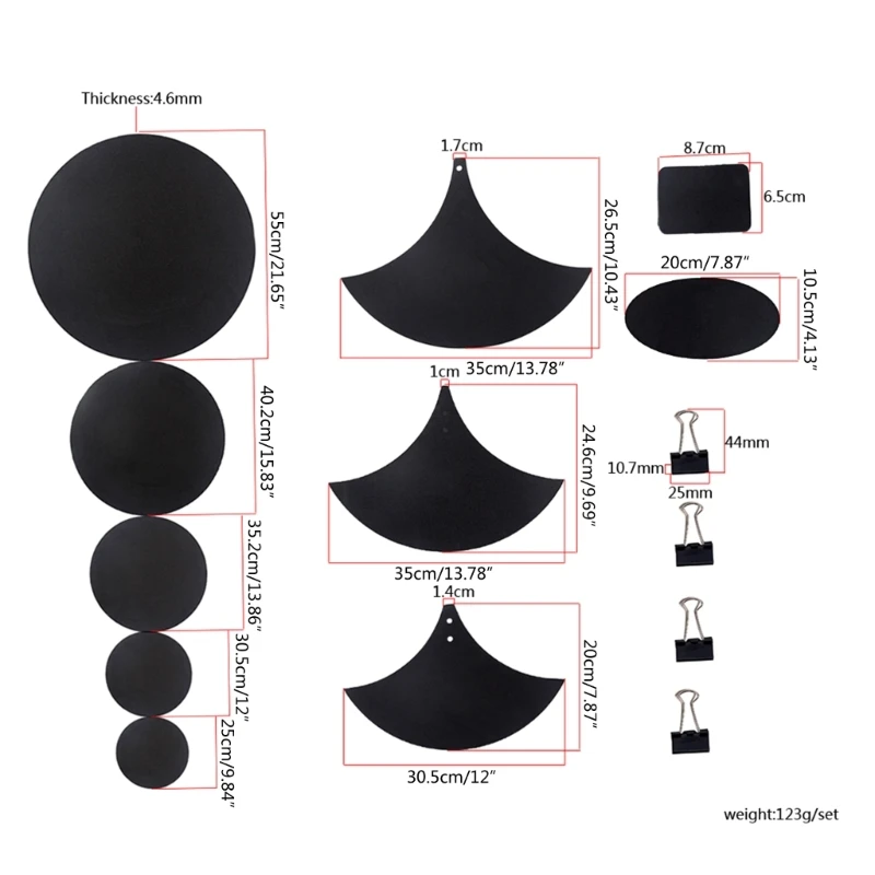 

14x/Set Sound off Cymbal Mute Pads Odorless Drum Mute Pads Mats with 4 Binder Clips Drum Silencers Pads for Drums