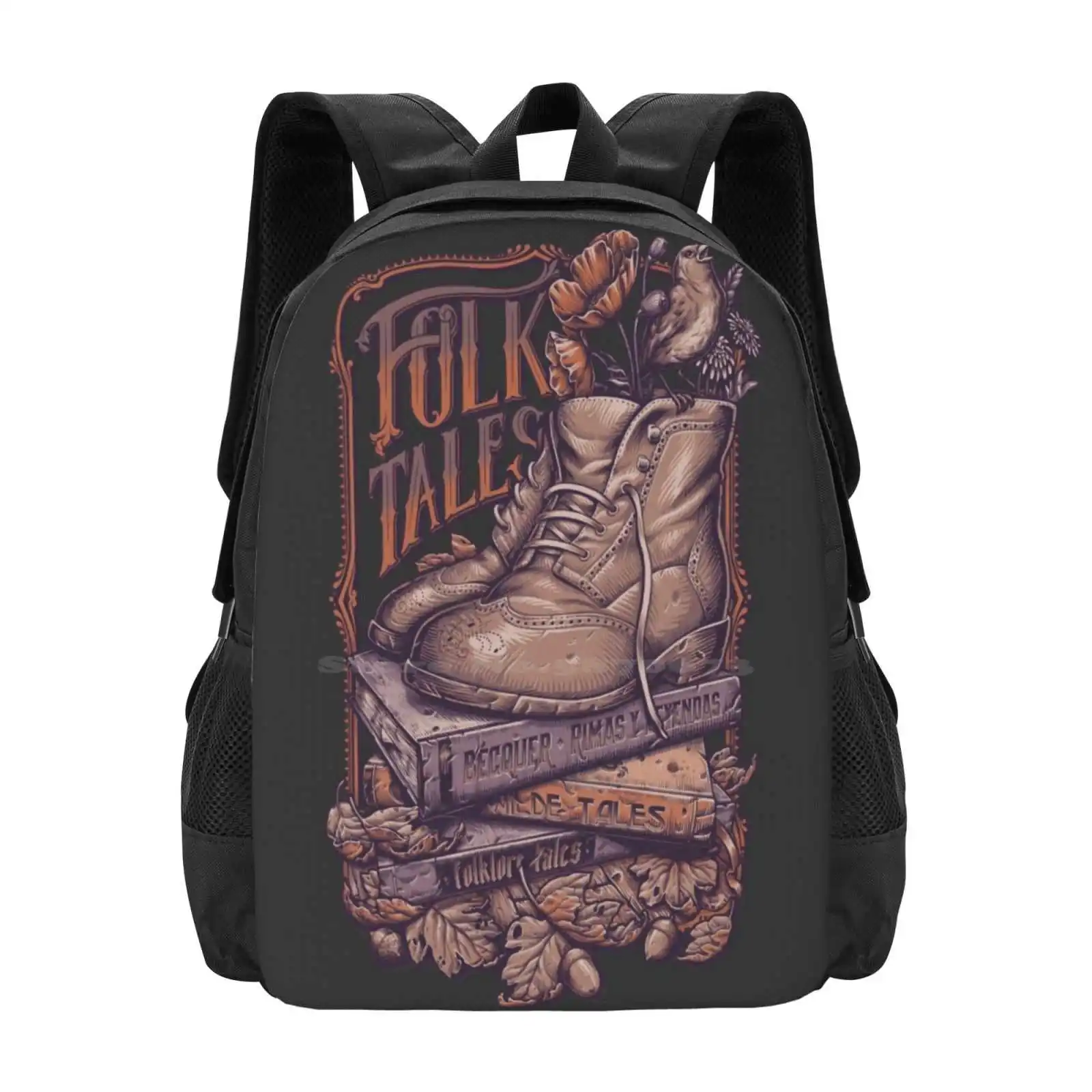 Популярные школьные ранцы народные сказки фиолетового и оранжевого цветов