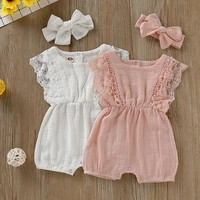 newborn rompers infant cute baby clothes baby girls jumpsuits thin breathable one piece coat cotton baby girl clothes
