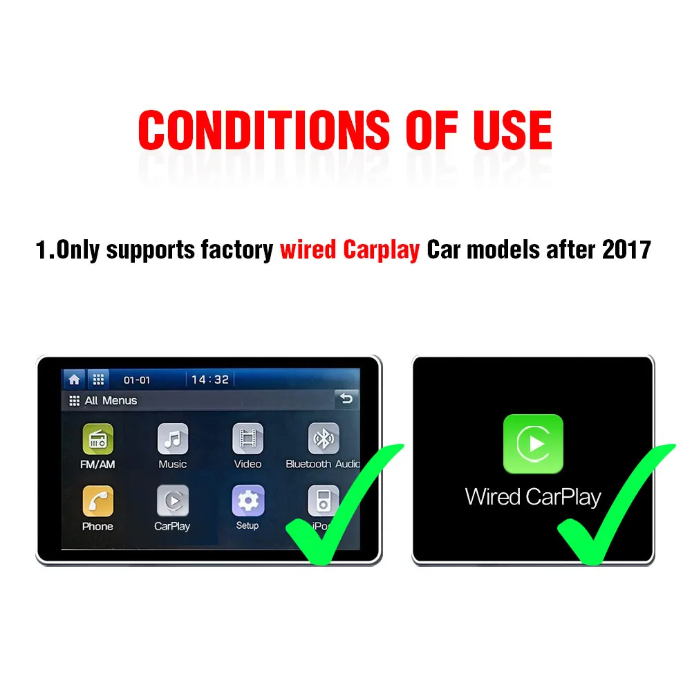 

Беспроводной адаптер CarPlay, автомобильный адаптер, USB-конвертер для Apple Carplay, сетевая обновленная коробка для Ford, Honda, Nissan