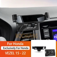 car mobile phone holder for honda vezel 2015 2022 360 degree rotating gps special mount support navigation bracket accessories