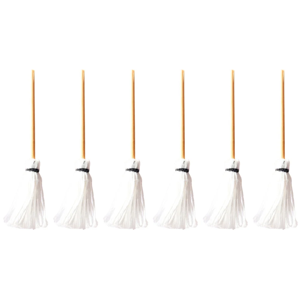 

6pcs 1:12/1:6 Scale Cleaning Mop Model Handicrafts Miniature Mini House Ornament