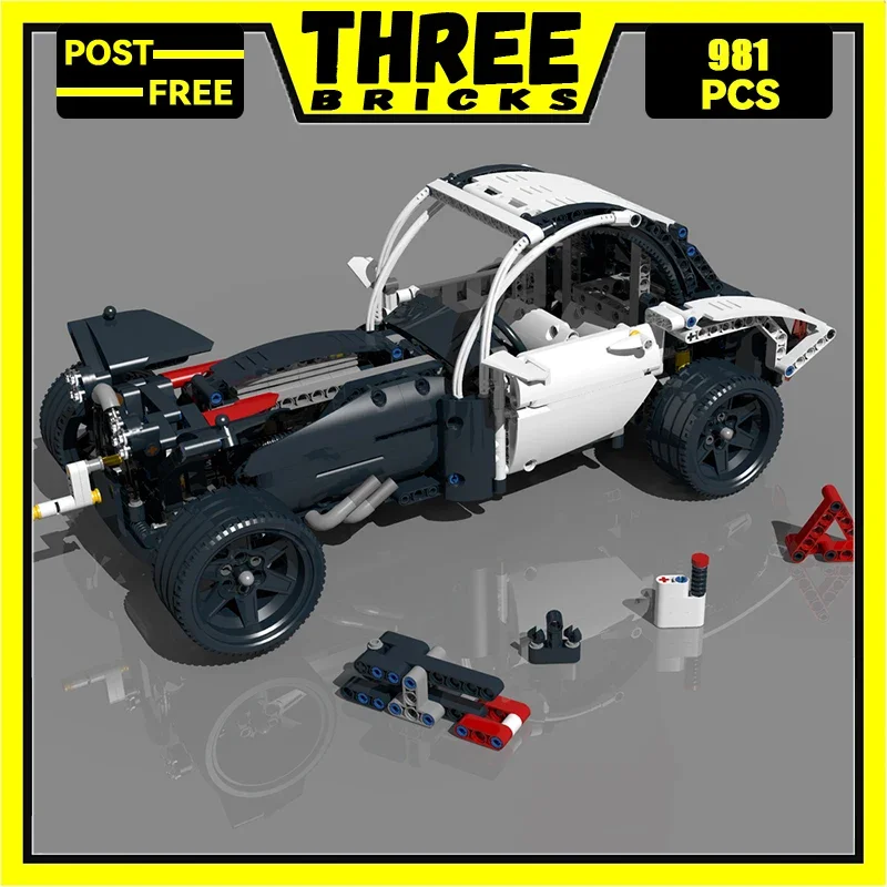 Конструктор Moc Классическая модель автомобиля Hot Rod технологические кирпичи