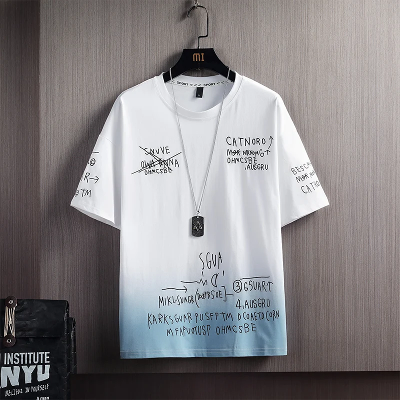 

Men's T-shirt 100% cotton high quality casual Funny design print men T shirt casual knitted mens t-shirt tee shirts tops