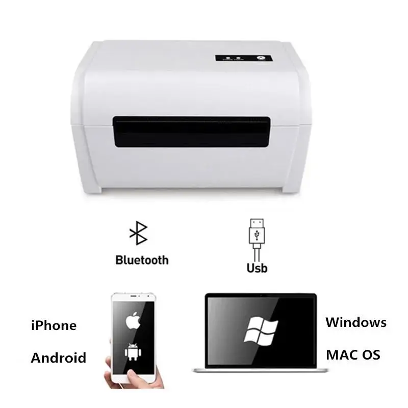 Product Sticker 40-110mm General Express Waybill Shipping Label USB Mobile Phone Bluetooth Thermal Barcode Printer |