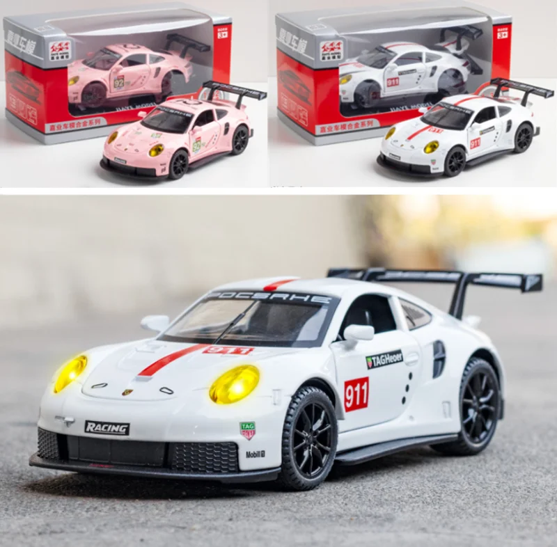 

Модель автомобиля Porsche 911 RSR из сплава, со звуком и светильник