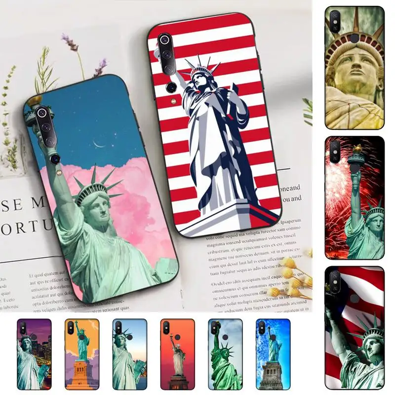 

Statue of liberty Phone Case For Xiaomi Mi 5X 8 9 10 11 12 lite pro 10T PocoX3pro PocoM3 Note 10 pro lite