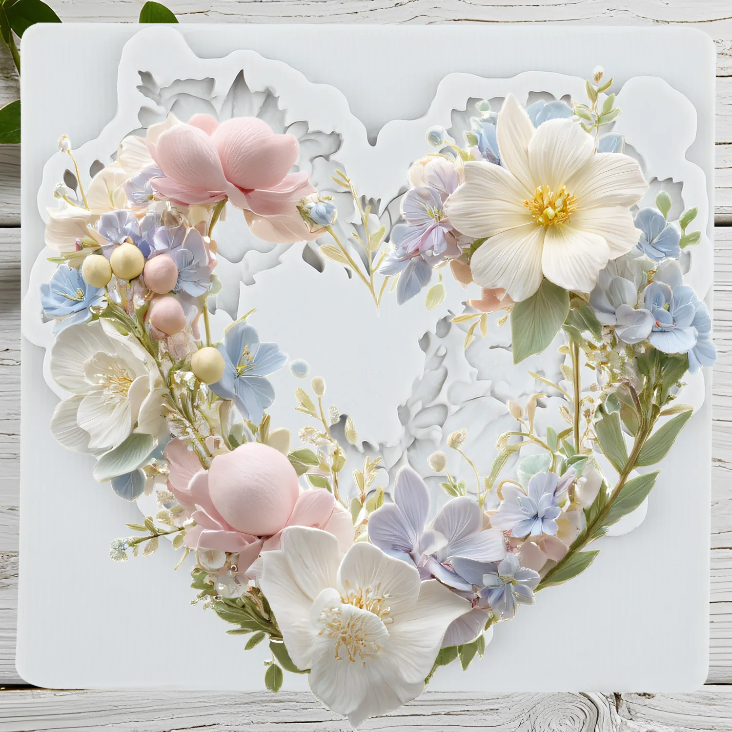 Силиконовые формы для торта сердце и венок