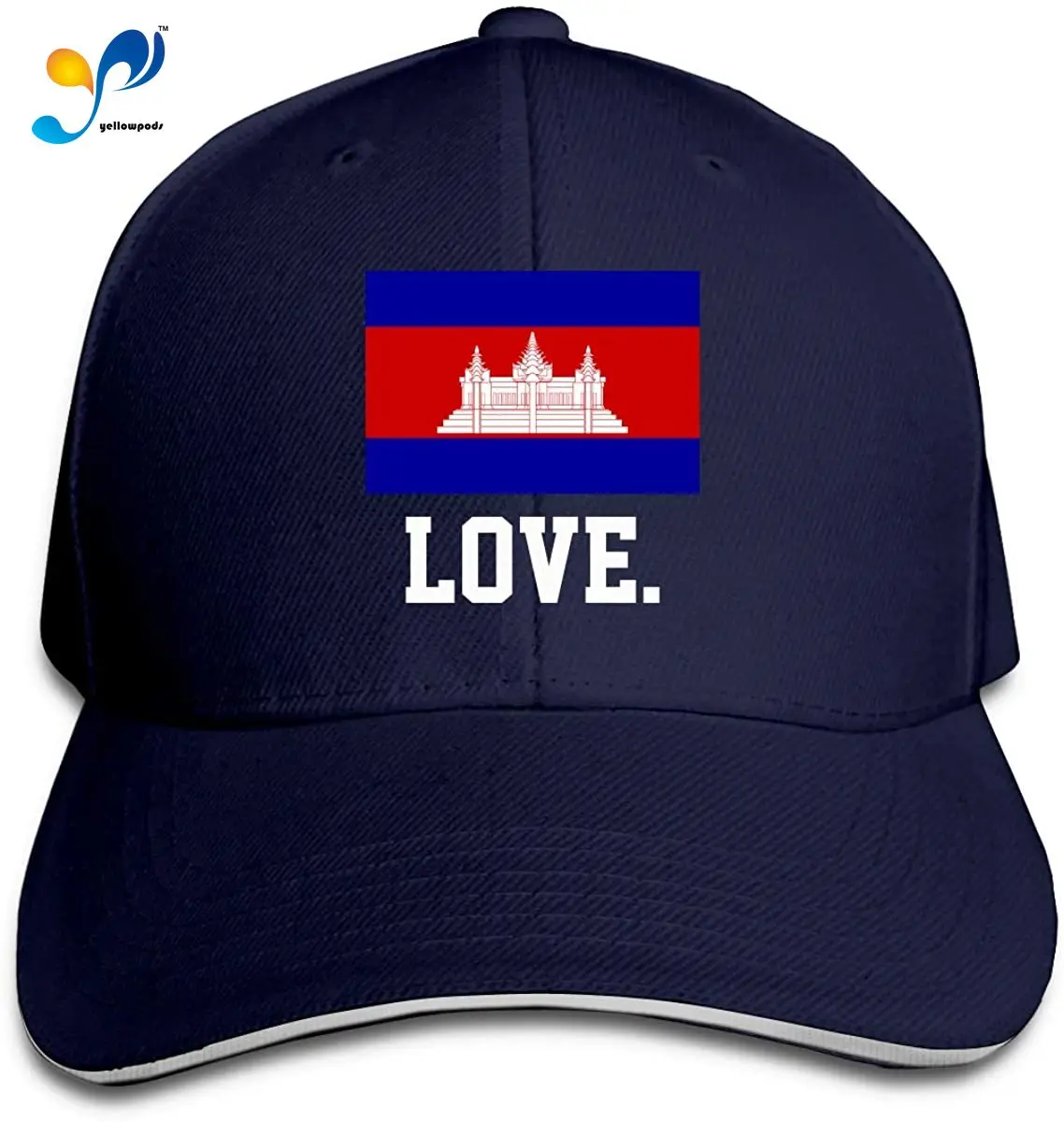 

Cambodia Flag Men Cotton Classic Baseball Cap Adjustable Size