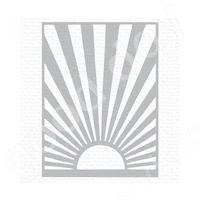 2022 arrival new hot sale sunny rays stencil scrapbook diary decoration embossing template diy greeting card handmade