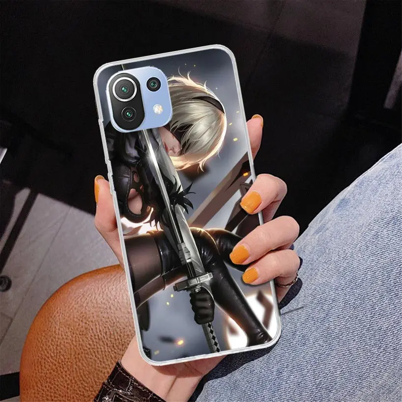 Чехол для телефона 2B Nier Automata с аниме Xiaomi Redmi Note 10 9S 9 8T 8 Pro 7 5 Mi 12T 11T 10T 9T 12 11 Lite A2 A3 Coque