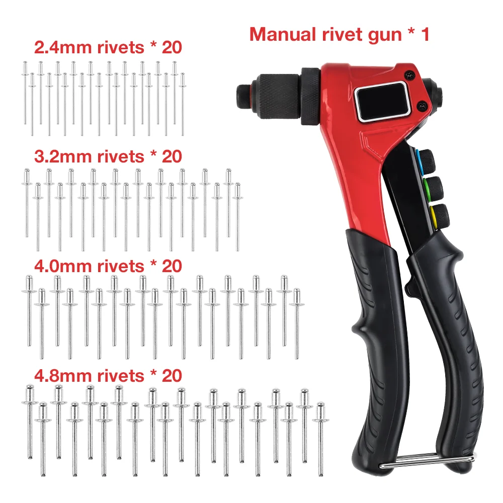 

Набор Ручных Заклепочников 2,4 Мм/3,2 Мм/4,0 Мм/4