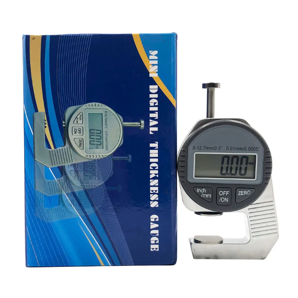 

Portable Electronic Dial Indicator Thickness Mini 0.01mm Digital Jewelry Gauge Meter 12.7mm Measure Leather Flim Paper Tester