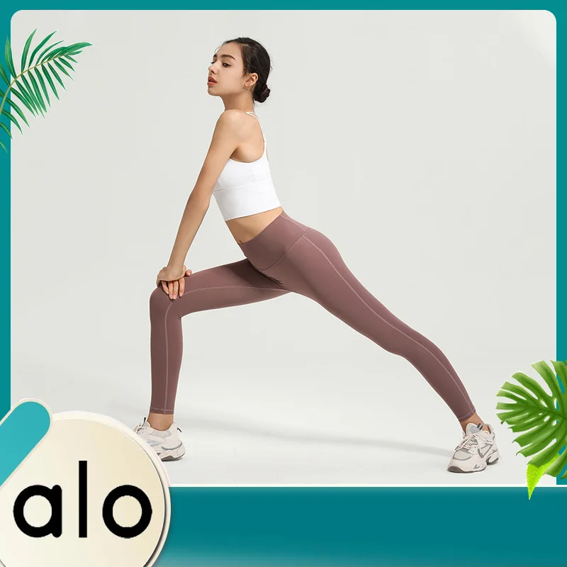 

Комплект для йоги Alo, женская спортивная одежда, комплект из двух предметов, одежда для тренировок, одежда для спортзала, бесшовные леггинсы ...