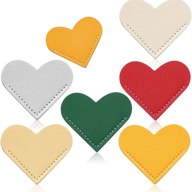 

Кожаные маркеры в форме сердца для страниц, угловые зажимы для книг, подарок для любителей чтения книг, студентов