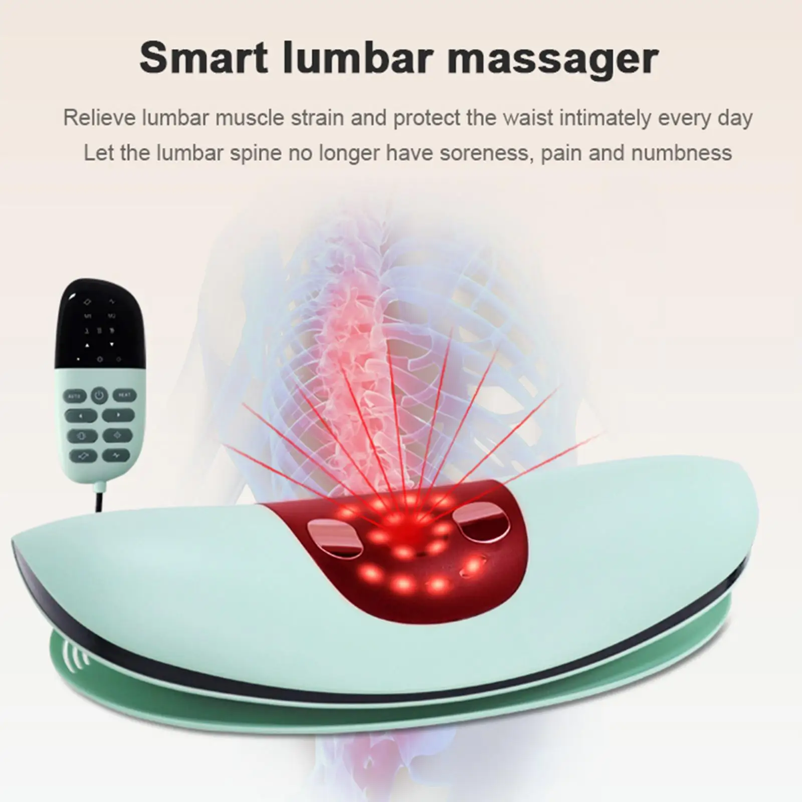 

Electric Lumbar Traction Device Heat Waist Massager Lumbar Traction Wireless