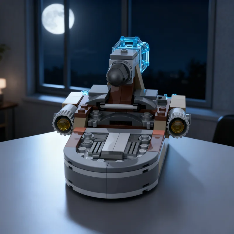 Фото Набор из 164 деталей MOC X 34: Коллекционная модель звездолета-скоростника для сборки, серия миниатюрных конструкторов DIY, подарок для любителей творчества №1